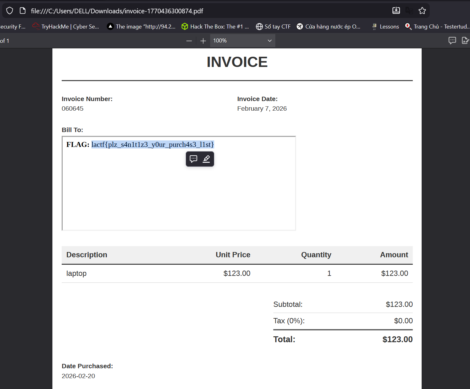 Invoice Form
